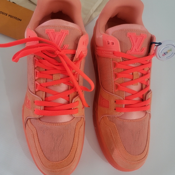 Louis Vuitton x Virgil Abloh Trainer Sneaker Peche 1A8KCQ - Picture 7 of 13